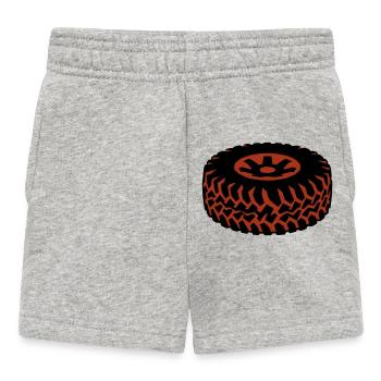 Offroad Reifen Matsch Profil - Baby Shorts - Grau meliert - Vorne
