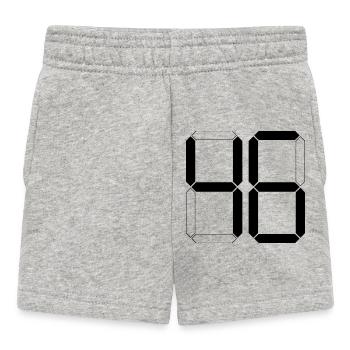 NUMMER 46 Sechsundvierzig Geschenk Digital - Baby Shorts - Grau meliert - Vorne