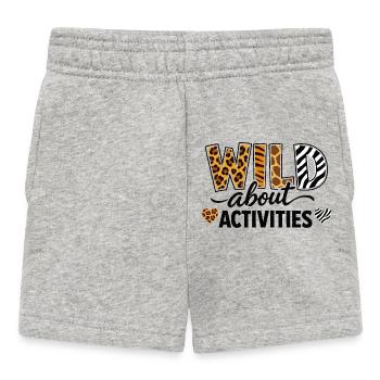 Wild About Activities Safari Design d’estampes animales - Short Bébé - gris chiné - Devant