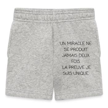 un miracle ne se produit jamais deux fois - Short Bébé - gris chiné - Devant