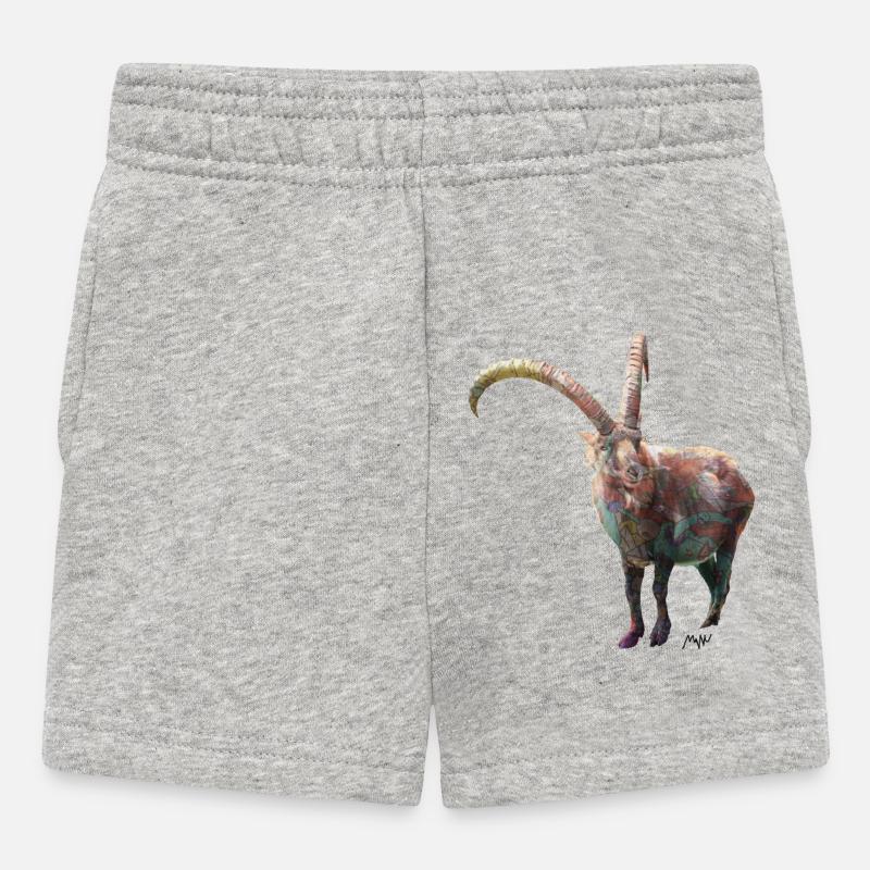 Bouquetin - Short Bébé - gris chiné