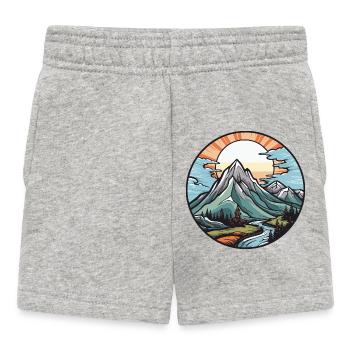 Berge Landschaft - Baby Shorts - Grau meliert - Vorne