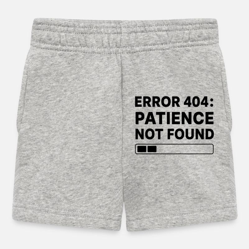 Error 404: Page Not Found Typo Art - Baby Shorts - heather grey
