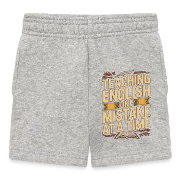 Enseignant d’anglais langue seconde enseignant en anglais - Short Bébé - gris chiné - Devant