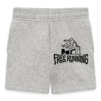coureur libre - Short Bébé - gris chiné - Devant
