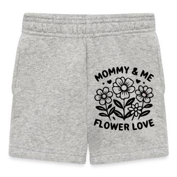 Mommy and Me Floral Matching Look - Baby Shorts - heather grey - Front