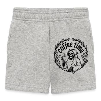 C’est l’heure du café - Short Bébé - gris chiné - Devant