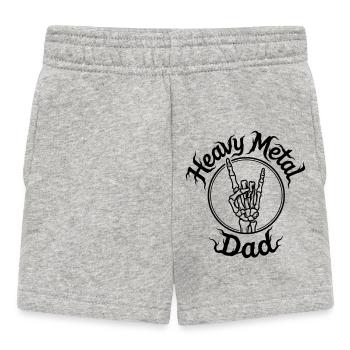 Papa heavy metal - Short Bébé - gris chiné - Devant