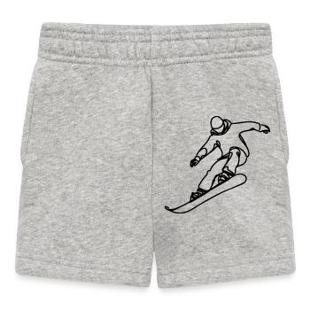 Snowboarder - Baby Shorts - Grau meliert - Vorne