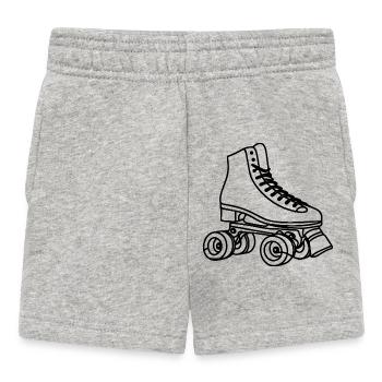 Roller skates - Baby Shorts - heather grey - Front