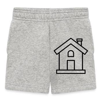 House Outline - Baby Shorts - heather grey - Front