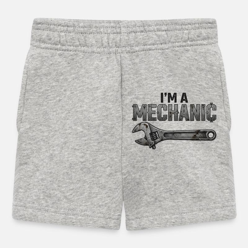 Je suis mécanicien - Short Bébé - gris chiné