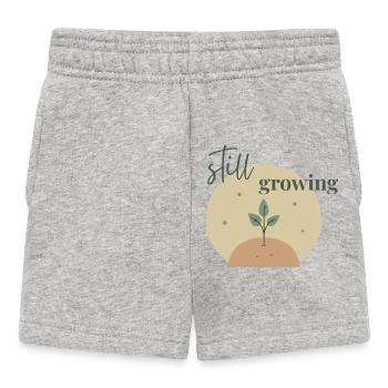 Toujours en croissance : plante faite de terre - Short Bébé - gris chiné - Devant