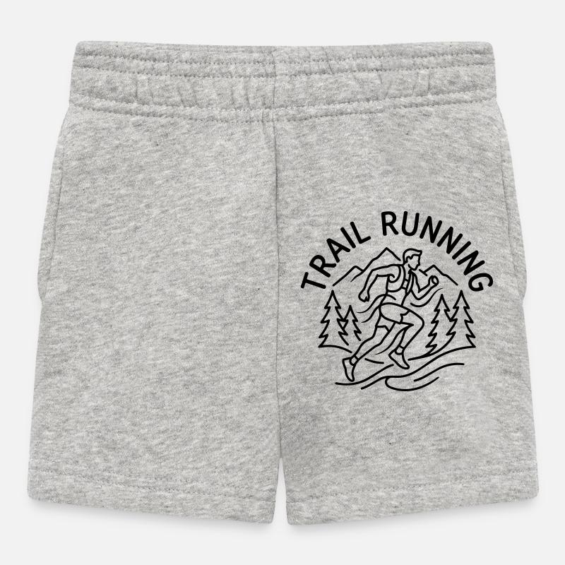 trail running - Baby Shorts - heather grey