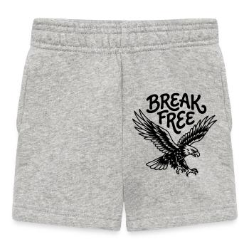 freedom - Baby Shorts - heather grey - Front
