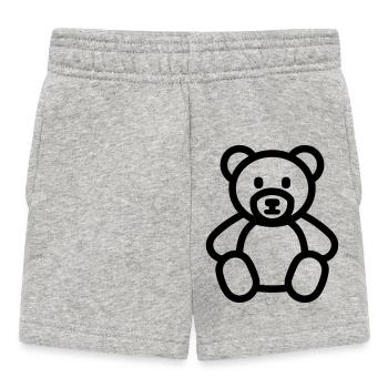 bear - Baby Shorts - heather grey - Front