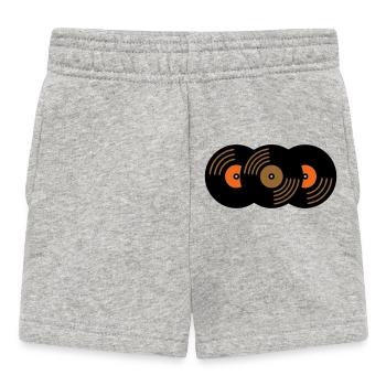 Schallplatten Sammlung Musik Fan - Baby Shorts - Grau meliert - Vorne