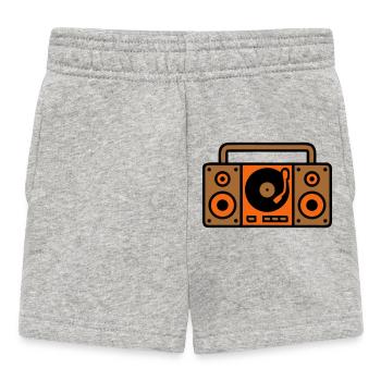 Retro Boombox Ghetto Blaster 80s - Baby Shorts - heather grey - Front