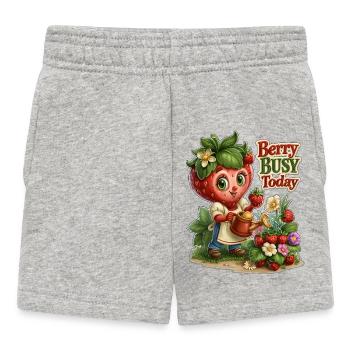 Berry Jardinier Fraise Actif - Short Bébé - gris chiné - Devant