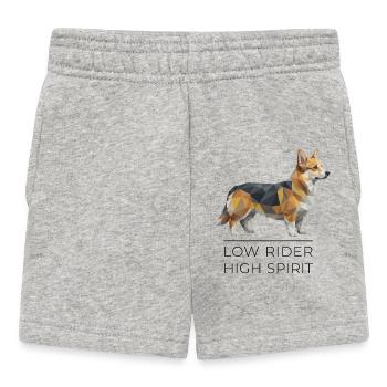 Corgi Low-Poly Art - Small Stature, big spirit - Short Bébé - gris chiné - Devant