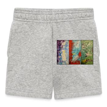 Triptych Color Flow - Baby Shorts - heather grey - Front