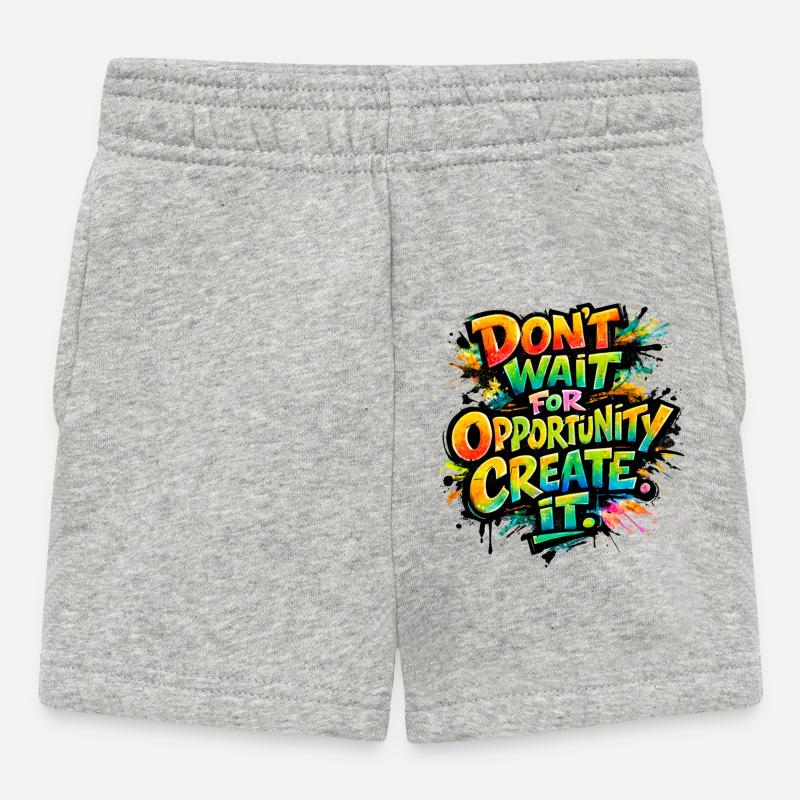 Don-t_wait_ - Baby Shorts - Grau meliert