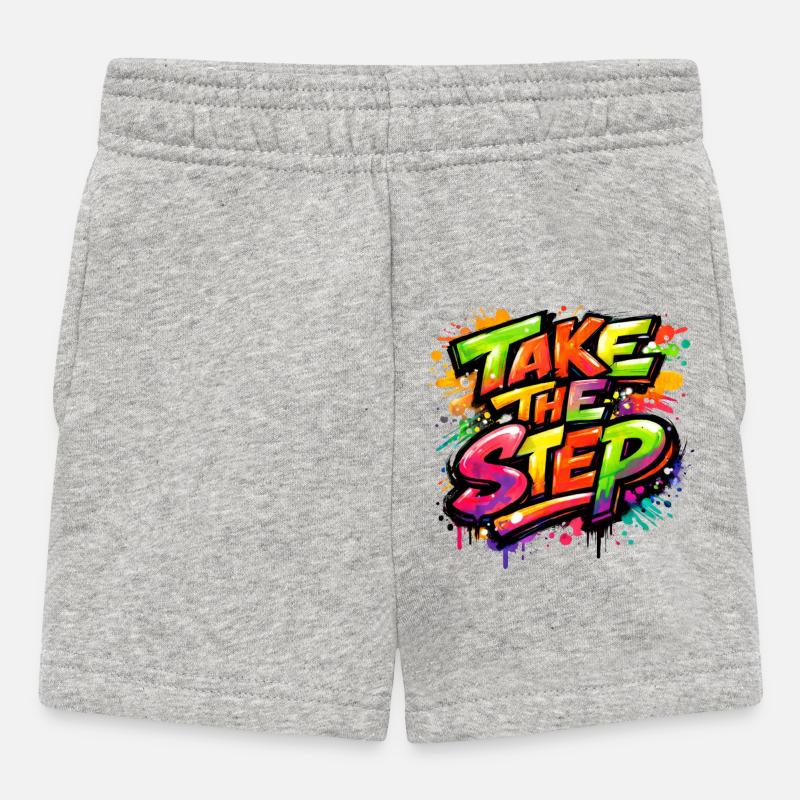 Take_the_Step - Baby Shorts - Grau meliert