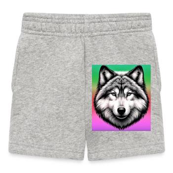 Wolf - Baby Shorts - heather grey - Front