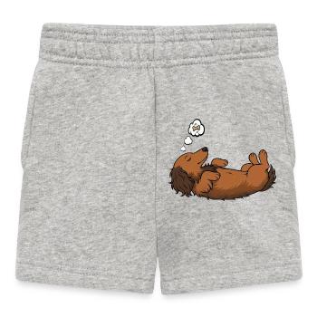 Teckel à poil long Teckel Teckel Teckel - Short Bébé - gris chiné - Devant