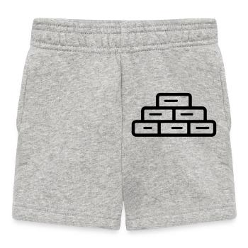 brick - Baby Shorts - heather grey - Front