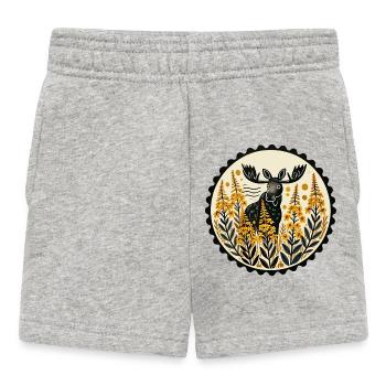 Elch in Golden Meadow ernten - Baby Shorts - Grau meliert - Vorne