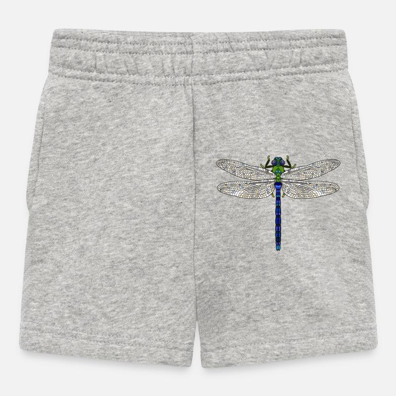 Libellule royale - Short Bébé - gris chiné