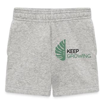 Monstera - Keep Growing - Baby Shorts - heather grey - Front