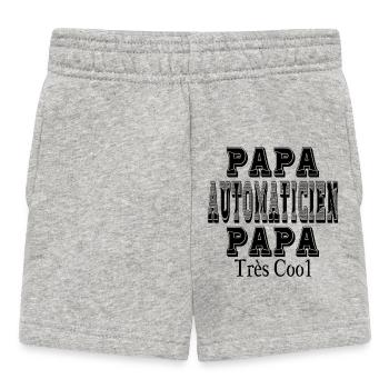 Papa Automaticien Papa Très Cool - Short Bébé - gris chiné - Devant