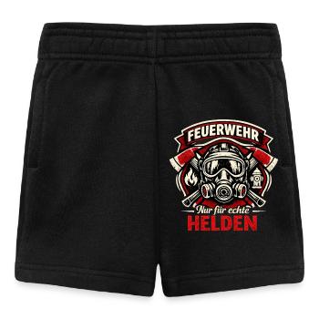 Nur echte Helden der Feuerwehr - Baby Shorts - Schwarz - Vorne