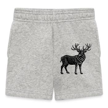 Elch - Baby Shorts - Grau meliert - Vorne
