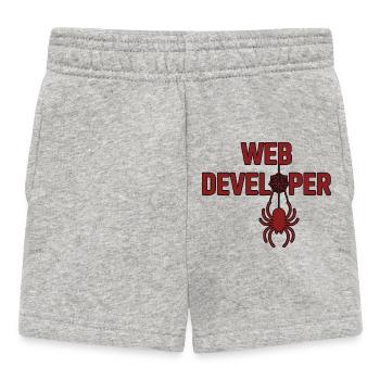 Logo-shirt Spider Designer Web - Short Bébé - gris chiné - Devant
