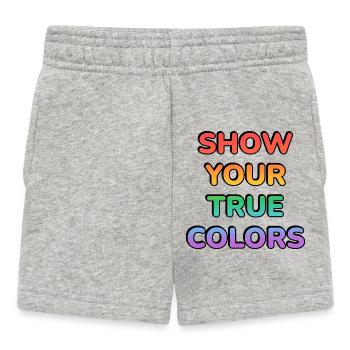Zeig deine wahren Farben LGBT-Stolz - Baby Shorts - Grau meliert - Vorne