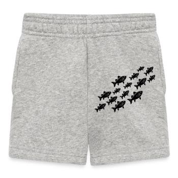 Groupes Nage des poissons - Short Bébé - gris chiné - Devant
