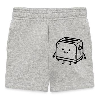Kawaii-Toaster - Baby Shorts - Grau meliert - Vorne