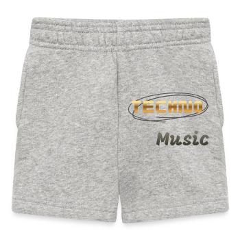 Techno Music - Baby Shorts - heather grey - Front