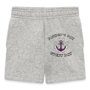 Fête des pères - Short Bébé - gris chiné - Devant