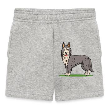 Irischer Wolfshund (Comic) - Baby Shorts - Grau meliert - Vorne
