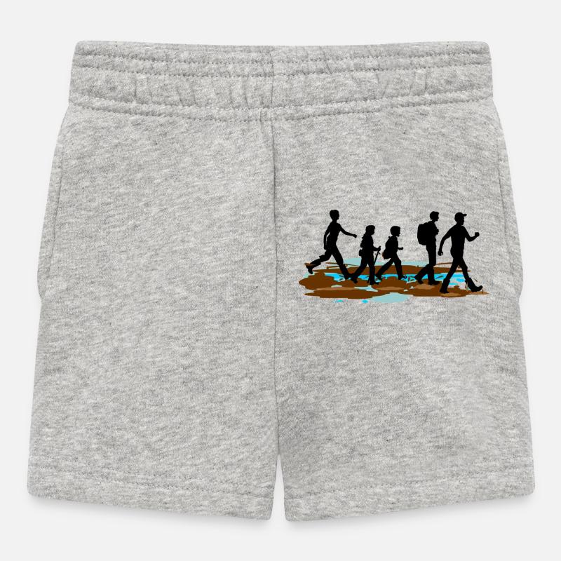 Groupe Wadlopers – Aventure dans la boue - Short Bébé - gris chiné