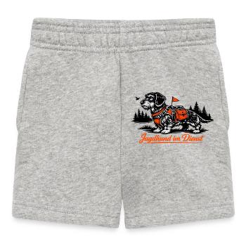 Jagdhund im Dienst – Outdoor-Hund - Baby Shorts - Grau meliert - Vorne