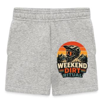 MTB Mountainbike Downhill Weekend Dirt Ritual Rad - Baby Shorts - Grau meliert - Vorne