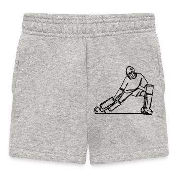 Gardien de but de hockey sur gazon - Short Bébé - gris chiné - Devant