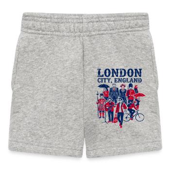 People Of London City England United Kingdom - Baby Shorts - Grau meliert - Vorne