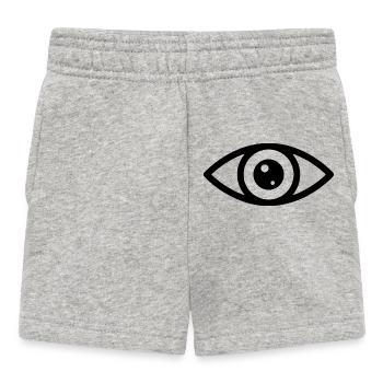 Silhouette des yeux - Short Bébé - gris chiné - Devant