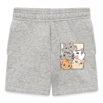 Cat Stack Ensemble - Short Bébé - gris chiné - Devant